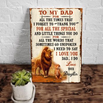 Personalized Dad Canvas