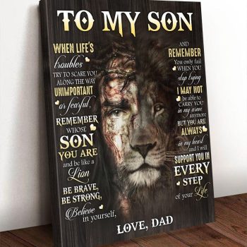 Christian To My Son Canvas