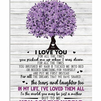 Gift For Mom Canvas To My Loving Mom I Love You For All The Times You Picked Me Up Canvas