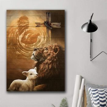 Jesus Lion And Lamb Canvas