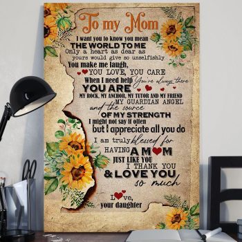 Sunflowers Mom Canvas