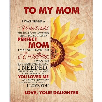Sunflowers Mom Canvas