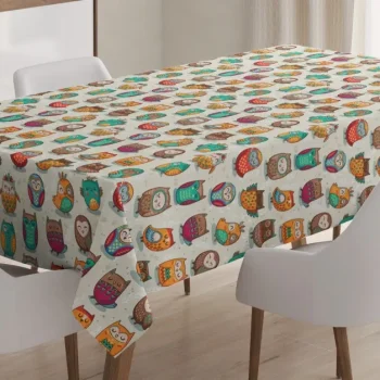 Cheerful Cartoon Native 3D Printed Tablecloth Table Decor Home Decor