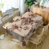 Coffee With Dessert Afternoon Tea Life Rectangle Tablecloth Table Decor Home Decor