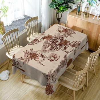 Coffee With Dessert Afternoon Tea Life Rectangle Tablecloth Table Decor Home Decor