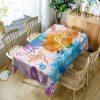 Colorful Painting Hummingbird Flowers Spring Rectangle Table Decor Home Decor
