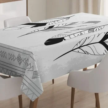 Doodle Triangle 3D Printed Tablecloth Table Decor Home Decor