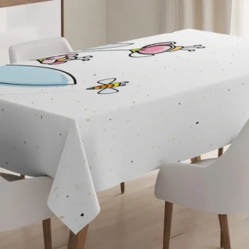 Flower Pot With Blossoms 3D Printed Tablecloth Table Decor Home Decor