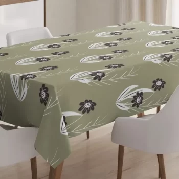 Flowers Dotted 3D Printed Tablecloth Table Decor Home Decor