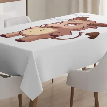 Funny Baby Bull 3D Printed Tablecloth Table Decor Home Decor