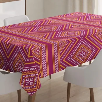 Geometrical Bi-color Folk 3D Printed Tablecloth Table Decor Home Decor