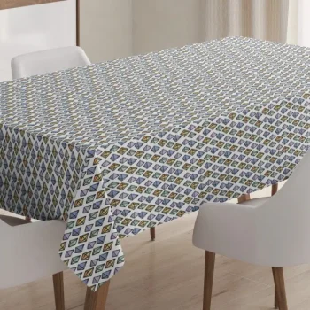 Hand Drawn Gemstone Items 3D Printed Tablecloth Table Decor Home Decor