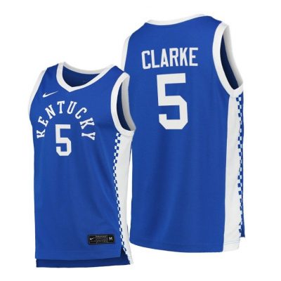Men Kentucky Wildcats Terrence Clarke #5 Blue College Basketball 2020-21 Jersey
