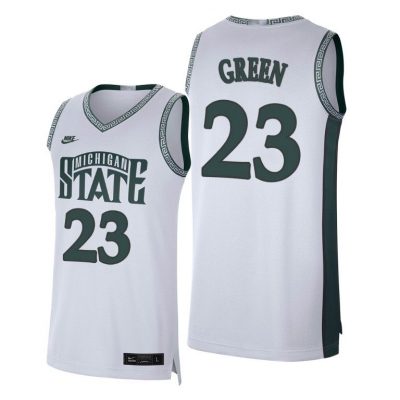 Men Michigan State Spartans Draymond Green #23 White Retro Limited College Baketball Jersey