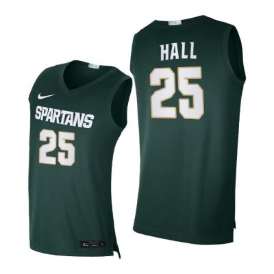 Men Michigan State Spartans Malik Hall #25 Green Alumni Limited 2020-21 Jersey