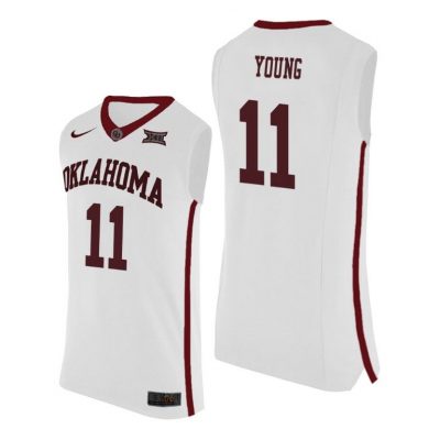 Men Oklahoma Sooners Trae Young #11 White College Basketball Replica Jersey