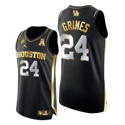 Men Quentin Grimes Black Golden Houston Cougars 2021 March Madness Final Four Jersey
