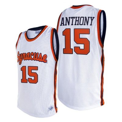 Men Syracuse Orange Carmelo Anthony #15 White Alumni Limited 2021 Jersey