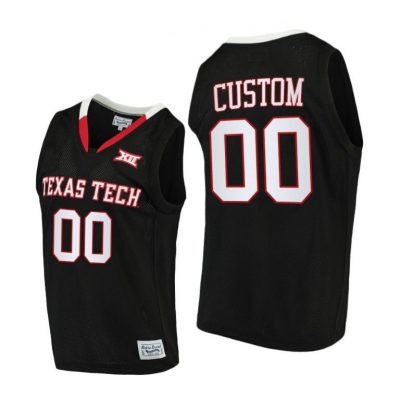 Men Texas Tech Red Raiders Custom #00 Black Alumni Limited 2020-21 Jersey