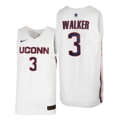 Men UConn Huskies Megan Walker #3 White Replica 2020 Draft Jersey