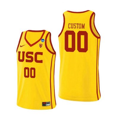 Men USC Trojans 2021 March Madness Sweet 16 Custom Yellow Alternate Jersey