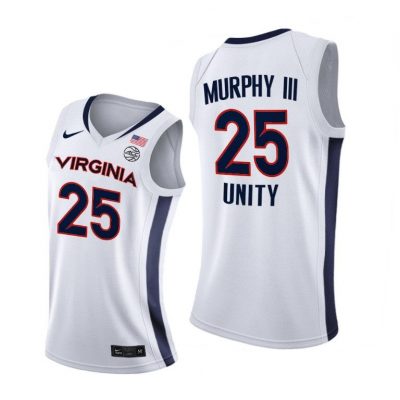 Men Virginia Cavaliers Trey Murphy III #25 White Unity 2021 Jersey