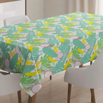Monstera Banana Leaves 3D Printed Tablecloth Table Decor Home Decor