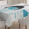 Nautical Diver And Sea Waves 3D Printed Tablecloth Table Decor Home Decor