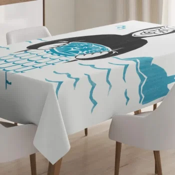 Nautical Diver And Sea Waves 3D Printed Tablecloth Table Decor Home Decor