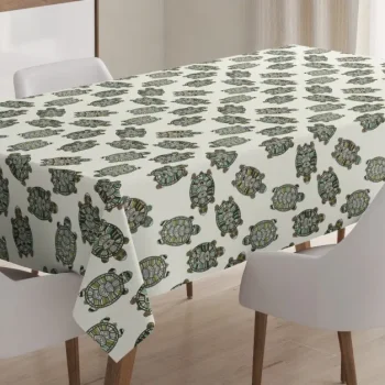 Ornate Tortoise Pattern 3D Printed Tablecloth Table Decor Home Decor