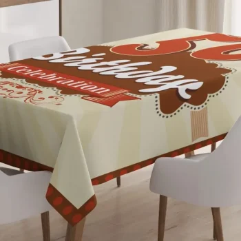 Retro Stripe Dot 3D Printed Tablecloth Table Decor Home Decor