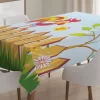 Tree Butterfly And Flower 3D Printed Tablecloth Table Decor Home Decor