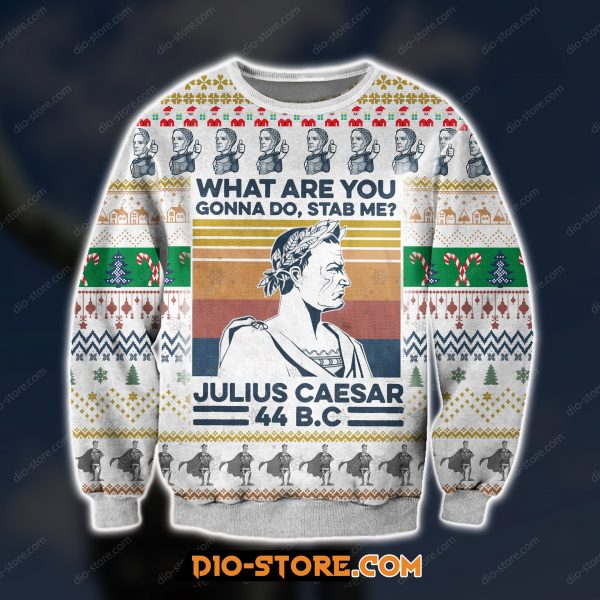 3D All Over Printed Julius Caesar Ugly Christmas Sweatshirt