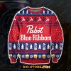 3D All Over Printed Pabst Blue Ribbon Beer Ugly Christmas Sweatshirt