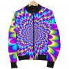 Abstract Dizzy Moving Optical Illusion Bomber Jacket