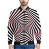 Anaglyph Optical Illusion Print Bomber Jacket