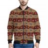 Australian Aboriginal Kangaroo Print Bomber Jacket