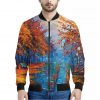 Autumn Painting Print Bomber Jacket