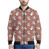 Baby Panda And Bamboo Pattern Print Bomber Jacket
