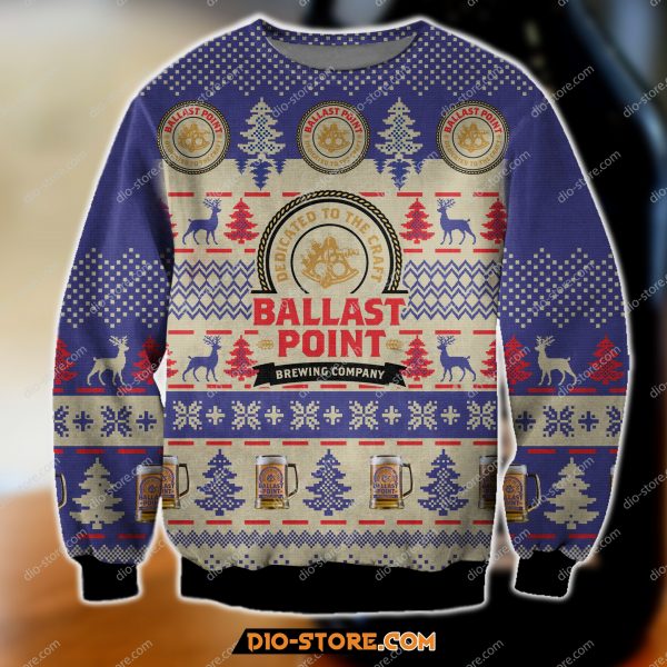 Ballast Point Beer Knitting Pattern 3D Print Ugly Sweatshirt