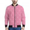 Be Strong Breast Cancer Pattern Print Bomber Jacket