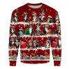 Bernese Mountain Dog Snow Christmas Ugly Christmas Sweatshirt Animal Dog Cat Sweater Unisex