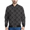 Black And White Volleyball Pattern Print Bomber Jacket