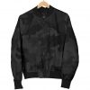 Black Camouflage Print Bomber Jacket
