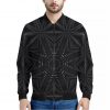 Black Kaleidoscope Print Bomber Jacket