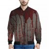 Bloody Metal Wall Print Bomber Jacket