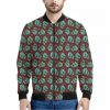 Bloody Zombie Pattern Print Bomber Jacket
