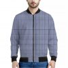 Blue Prince of Wales Check Print Bomber Jacket