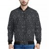 Bohemian Constellation Pattern Print Bomber Jacket