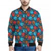 Boxing Gloves Pattern Print Bomber Jacket